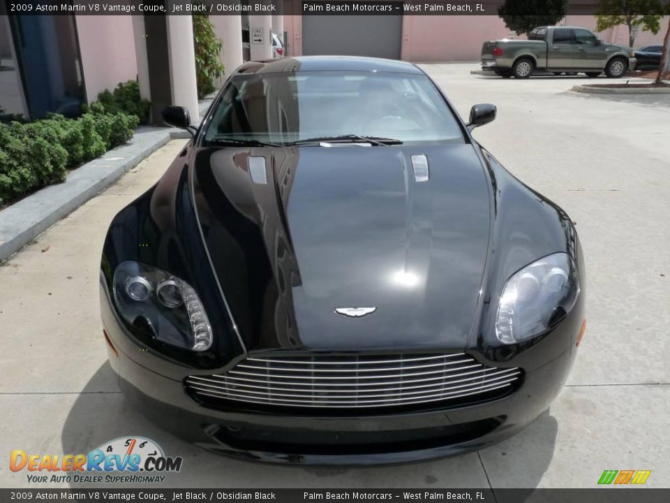 2009 Aston Martin V8 Vantage Coupe Jet Black / Obsidian Black Photo #2
