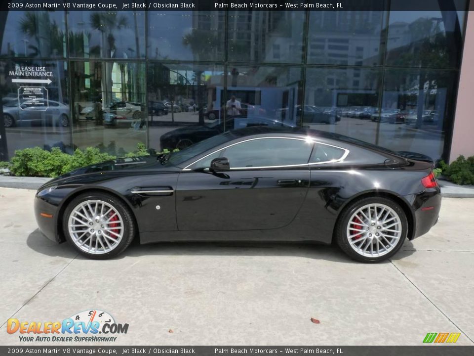 2009 Aston Martin V8 Vantage Coupe Jet Black / Obsidian Black Photo #3