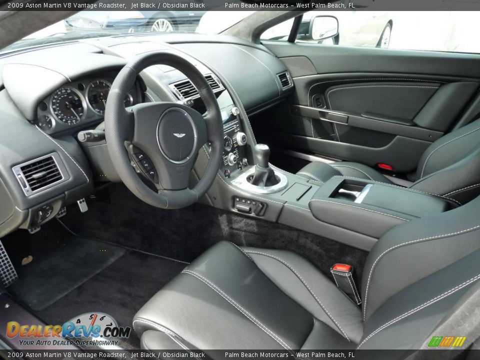 2009 Aston Martin V8 Vantage Roadster Jet Black / Obsidian Black Photo #11