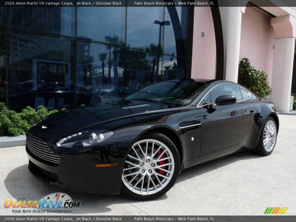 2009 Aston Martin V8 Vantage Coupe Jet Black / Obsidian Black Photo #7