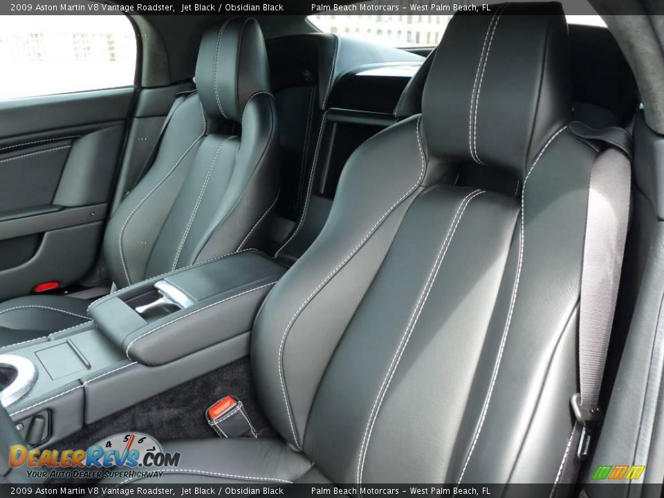 2009 Aston Martin V8 Vantage Roadster Jet Black / Obsidian Black Photo #14