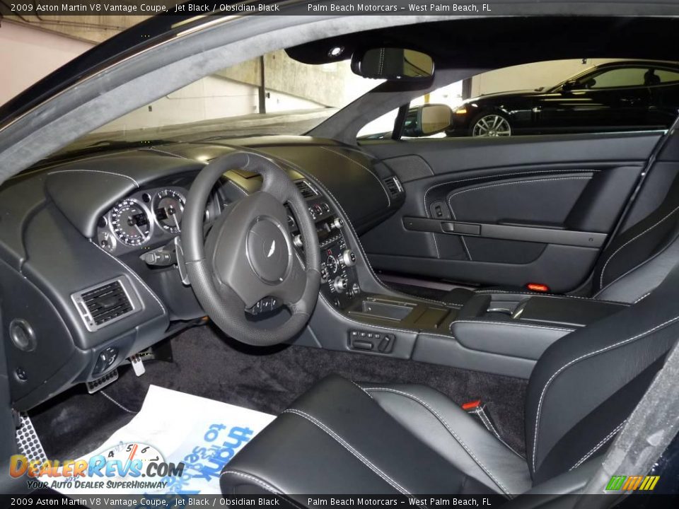 2009 Aston Martin V8 Vantage Coupe Jet Black / Obsidian Black Photo #8