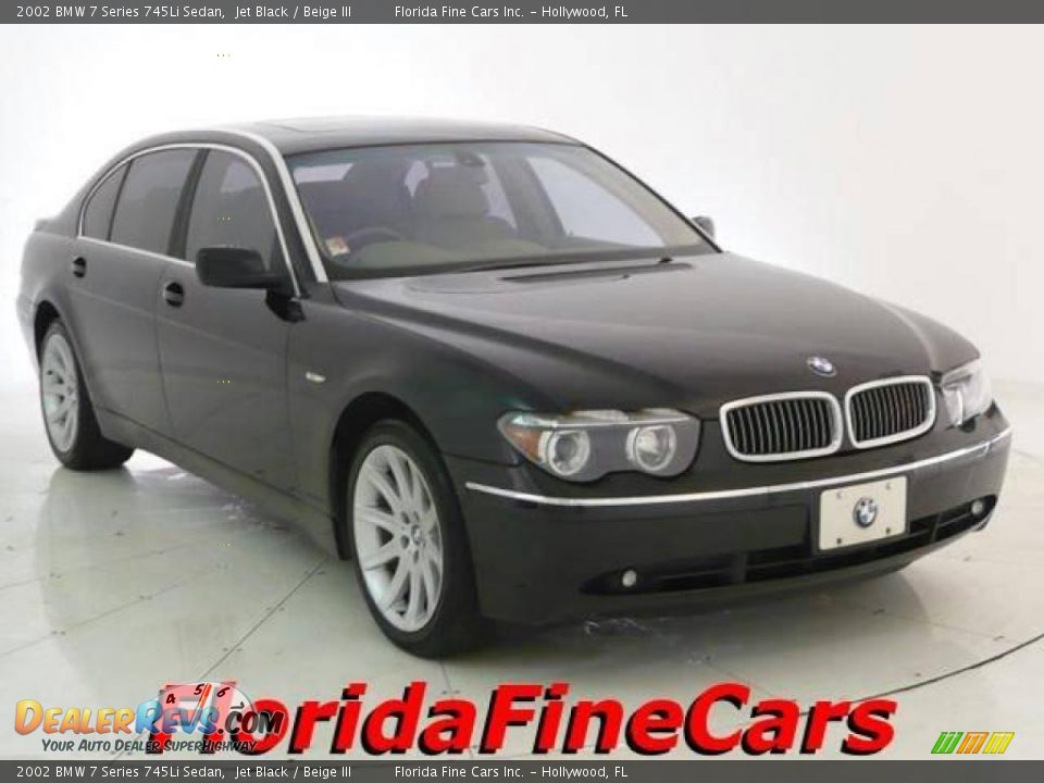2002 BMW 7 Series 745Li Sedan Jet Black / Beige III Photo #1