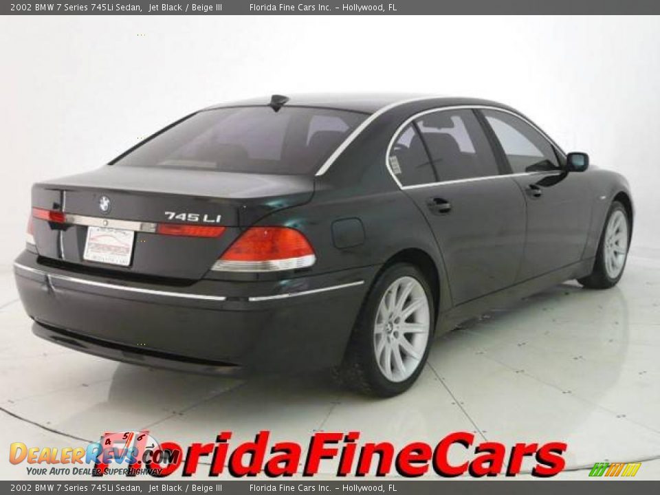 2002 BMW 7 Series 745Li Sedan Jet Black / Beige III Photo #2