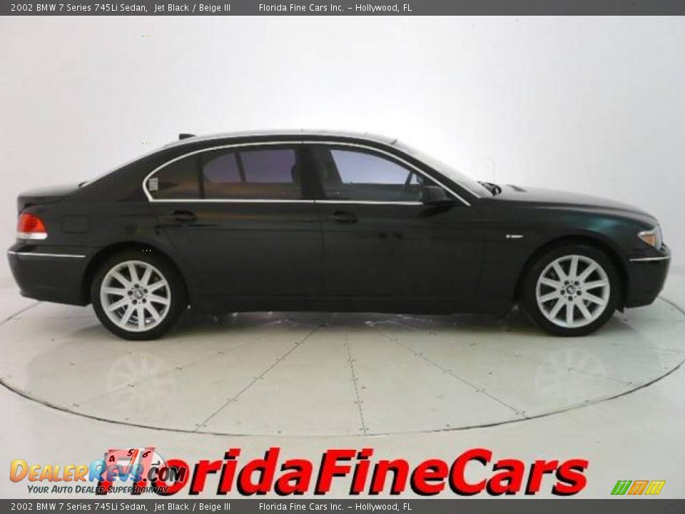 2002 BMW 7 Series 745Li Sedan Jet Black / Beige III Photo #4