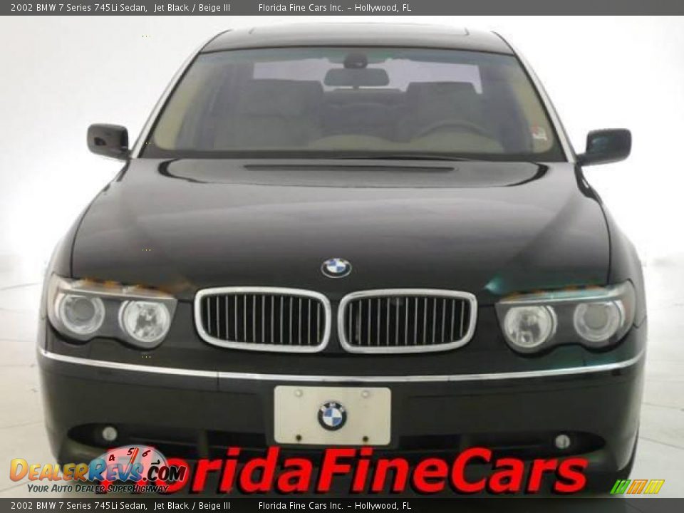 2002 BMW 7 Series 745Li Sedan Jet Black / Beige III Photo #5