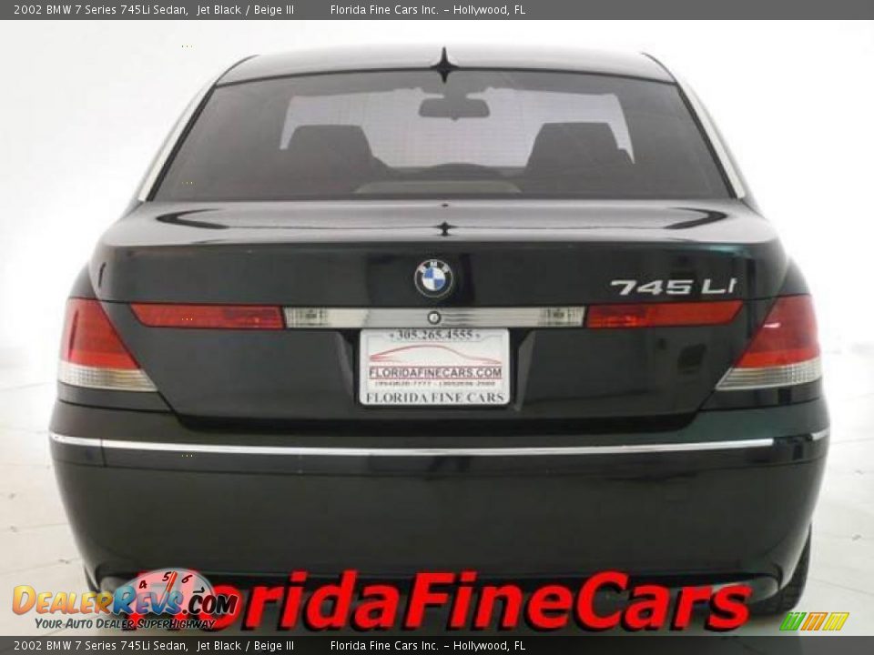 2002 BMW 7 Series 745Li Sedan Jet Black / Beige III Photo #6