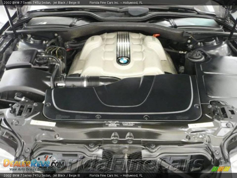 2002 BMW 7 Series 745Li Sedan Jet Black / Beige III Photo #9