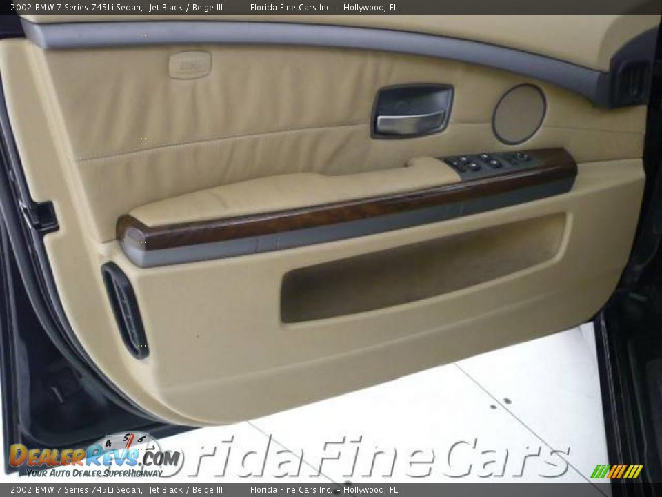 2002 BMW 7 Series 745Li Sedan Jet Black / Beige III Photo #11
