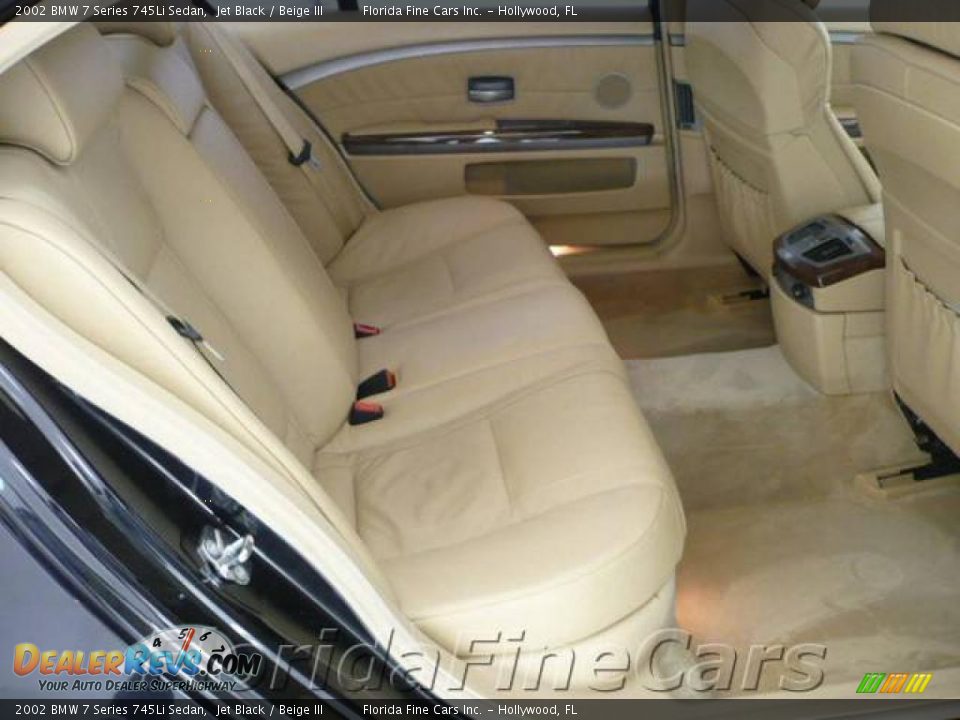 2002 BMW 7 Series 745Li Sedan Jet Black / Beige III Photo #14