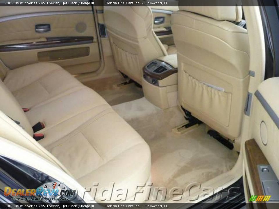 2002 BMW 7 Series 745Li Sedan Jet Black / Beige III Photo #15