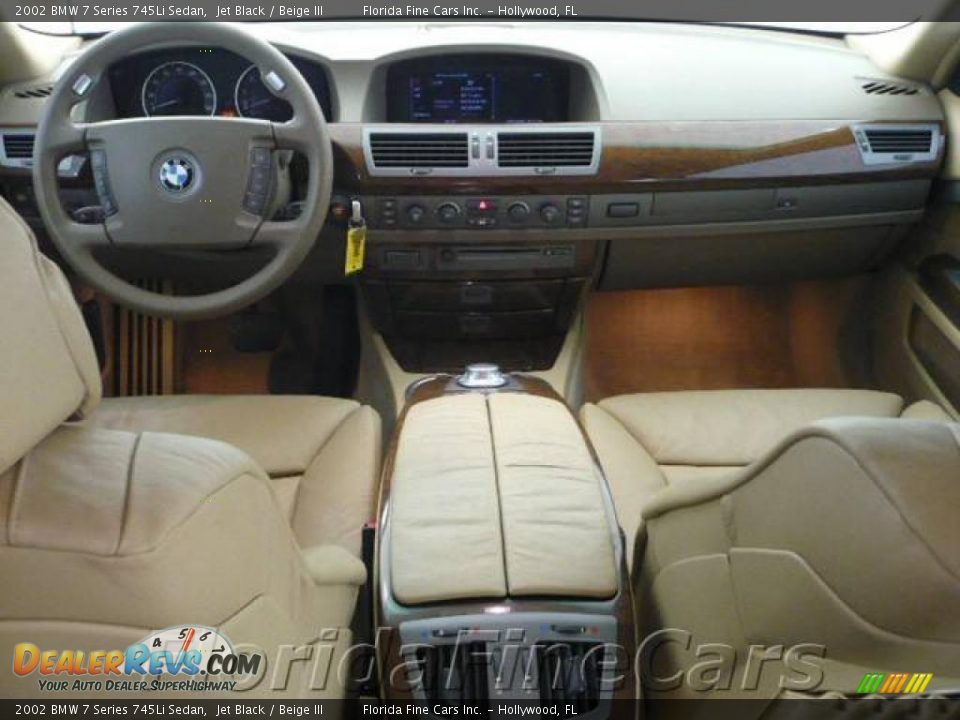2002 BMW 7 Series 745Li Sedan Jet Black / Beige III Photo #16