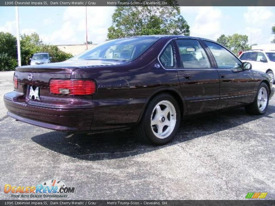 1996 Chevrolet Impala SS Dark Cherry Metallic / Gray Photo #3