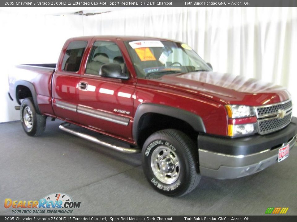 2005 Chevrolet Silverado 2500HD LS Extended Cab 4x4 Sport Red Metallic / Dark Charcoal Photo #1
