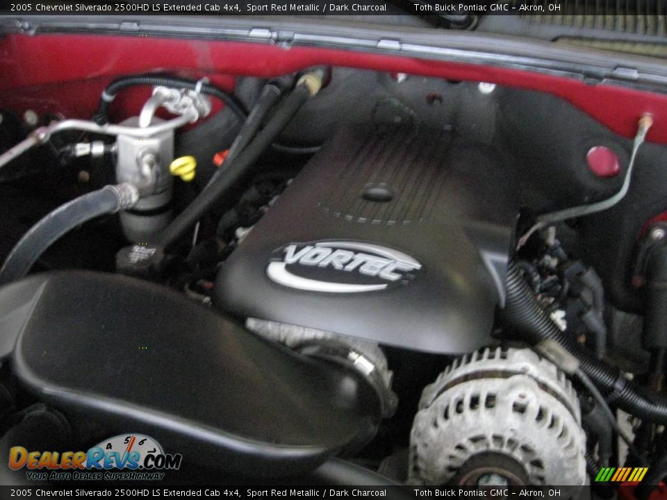2005 Chevrolet Silverado 2500HD LS Extended Cab 4x4 Sport Red Metallic / Dark Charcoal Photo #21