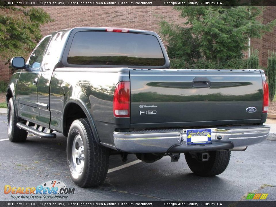 2001 Ford F150 XLT SuperCab 4x4 Dark Highland Green Metallic / Medium Parchment Photo #3