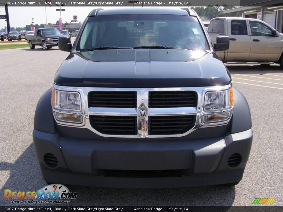 2007 Dodge Nitro SXT 4x4 Black / Dark Slate Gray/Light Slate Gray Photo #8
