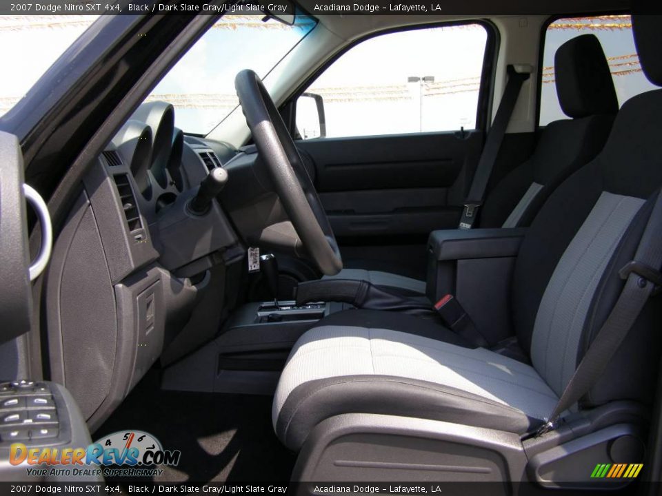 2007 Dodge Nitro SXT 4x4 Black / Dark Slate Gray/Light Slate Gray Photo #9