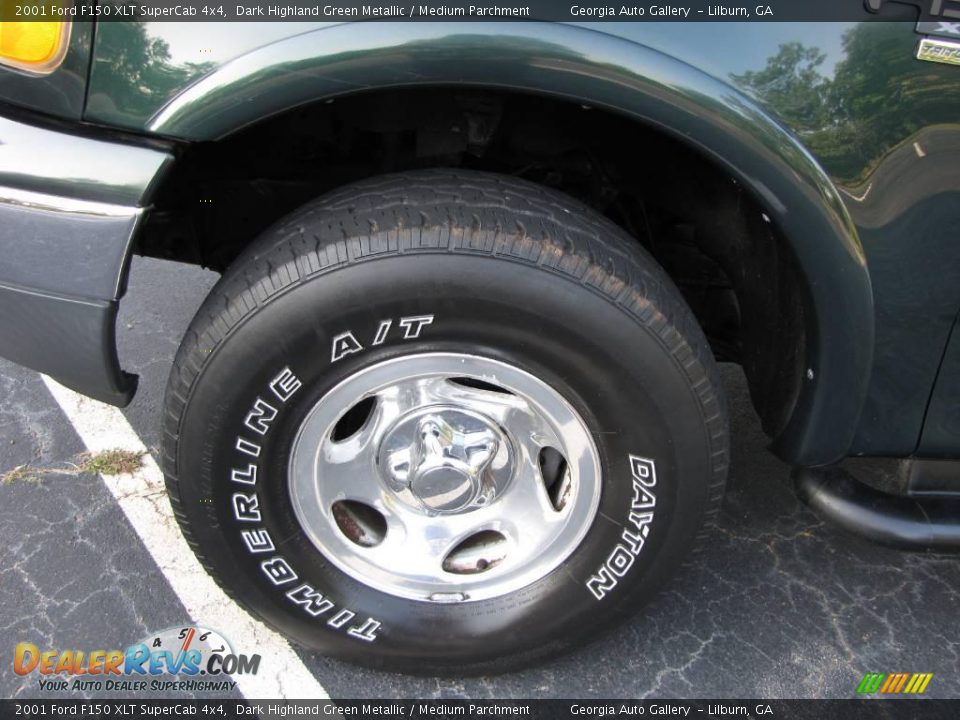 2001 Ford F150 XLT SuperCab 4x4 Dark Highland Green Metallic / Medium Parchment Photo #22