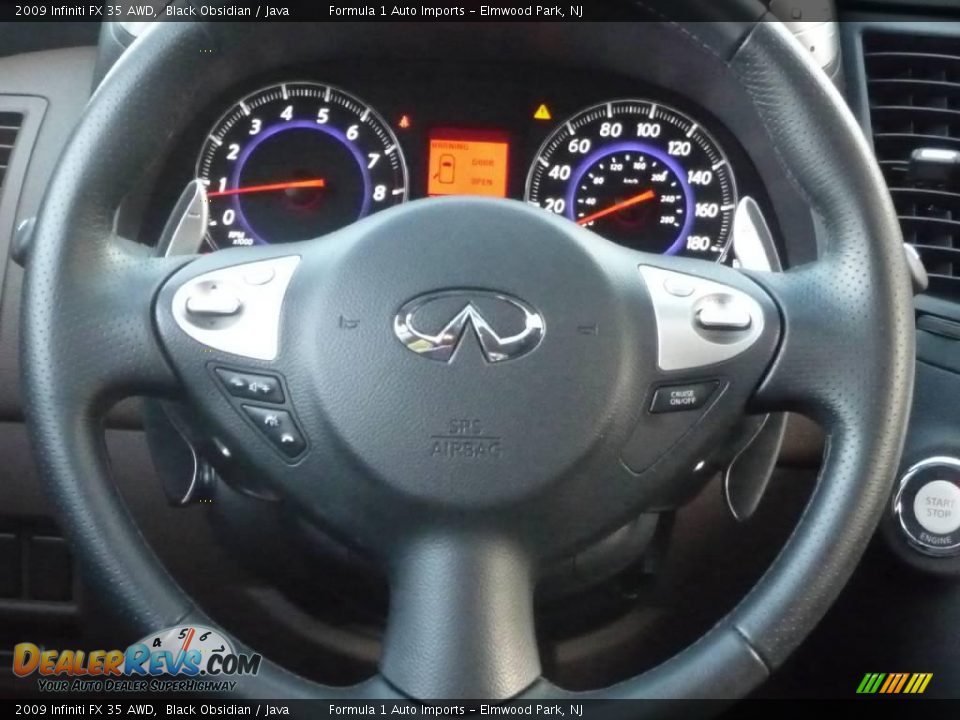 2009 Infiniti FX 35 AWD Black Obsidian / Java Photo #14