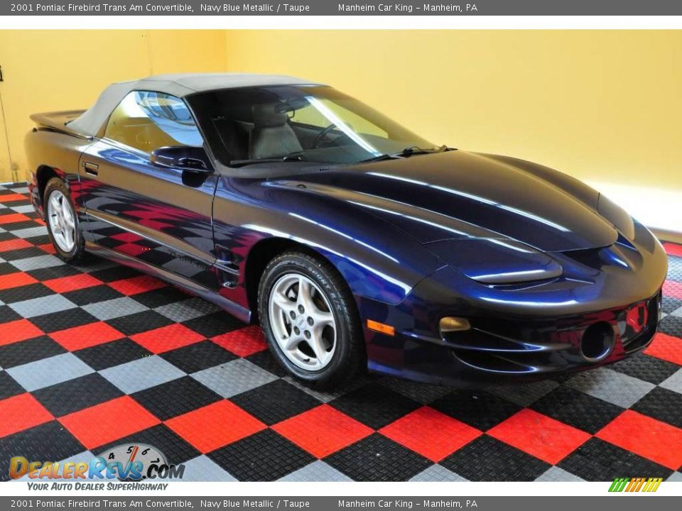 2001 Pontiac Firebird Trans Am Convertible Navy Blue Metallic / Taupe Photo #1