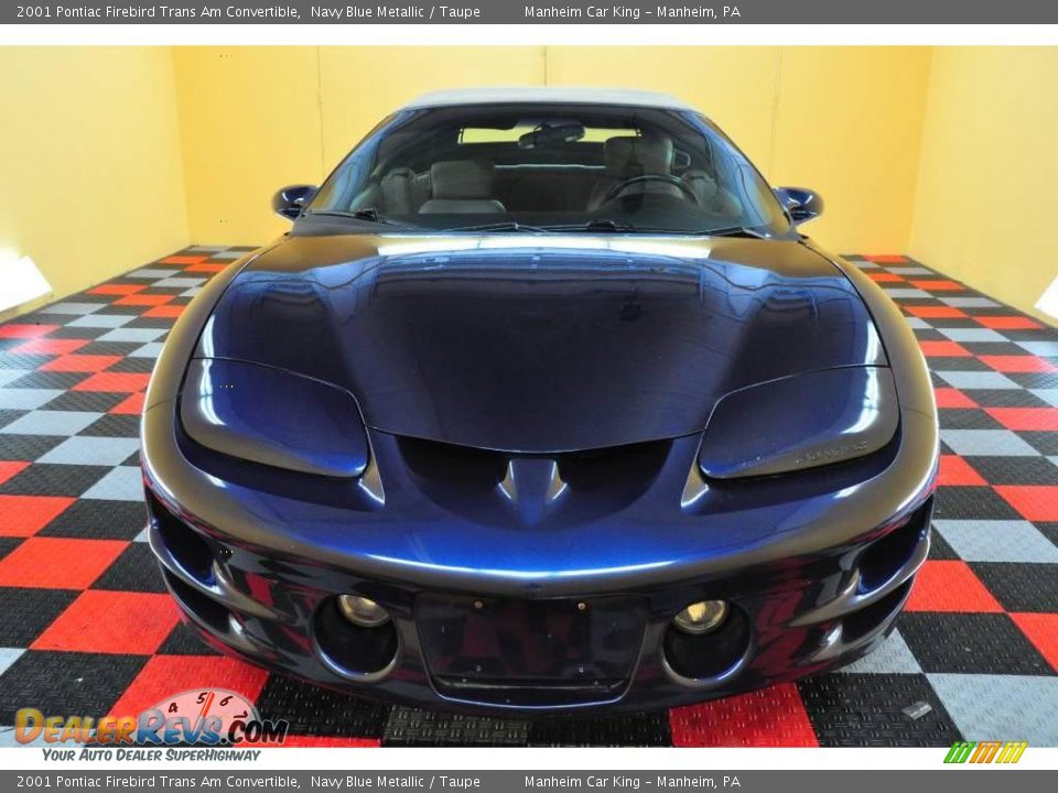2001 Pontiac Firebird Trans Am Convertible Navy Blue Metallic / Taupe Photo #2