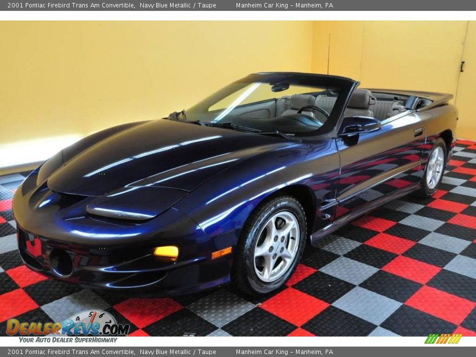 2001 Pontiac Firebird Trans Am Convertible Navy Blue Metallic / Taupe Photo #7