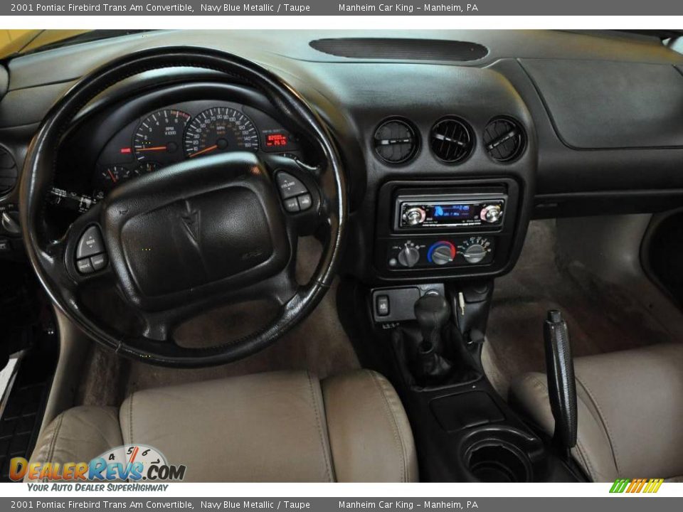 2001 Pontiac Firebird Trans Am Convertible Navy Blue Metallic / Taupe Photo #9