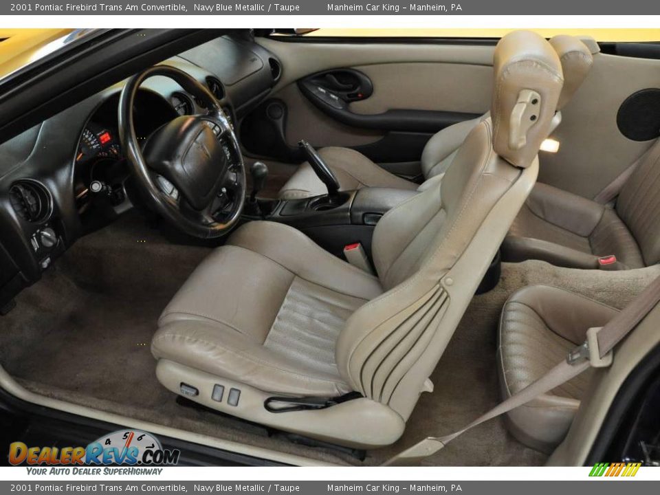 2001 Pontiac Firebird Trans Am Convertible Navy Blue Metallic / Taupe Photo #13