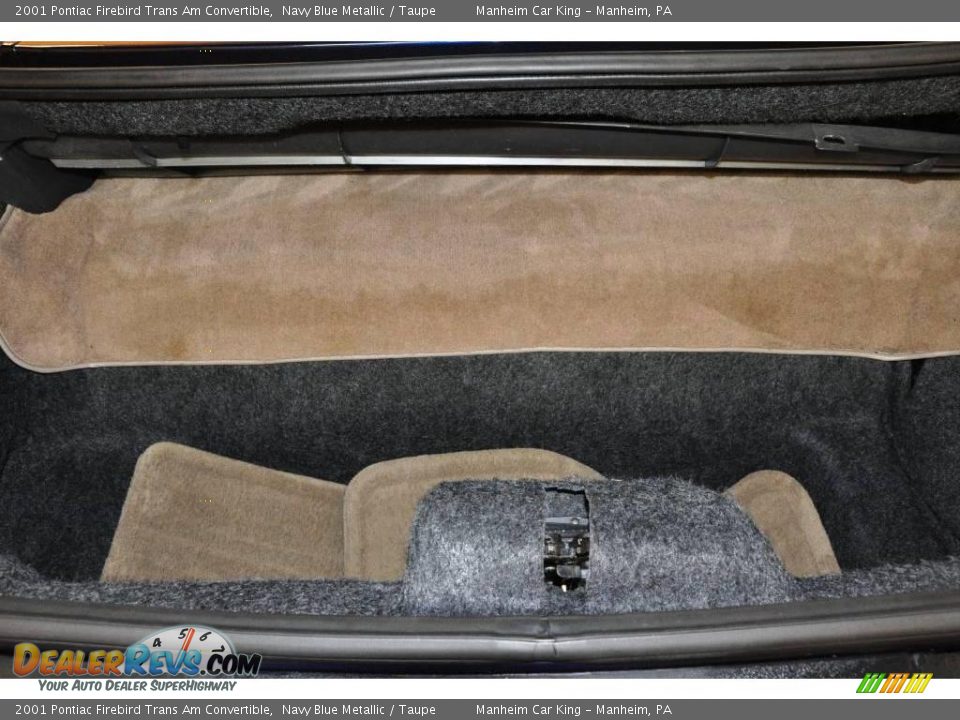 2001 Pontiac Firebird Trans Am Convertible Navy Blue Metallic / Taupe Photo #15