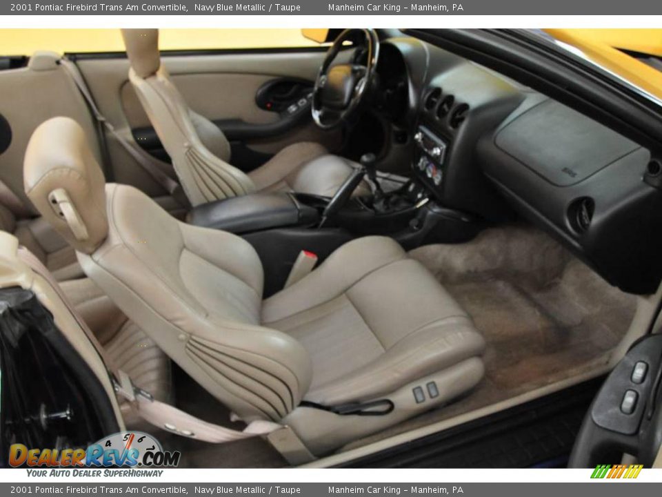 2001 Pontiac Firebird Trans Am Convertible Navy Blue Metallic / Taupe Photo #17
