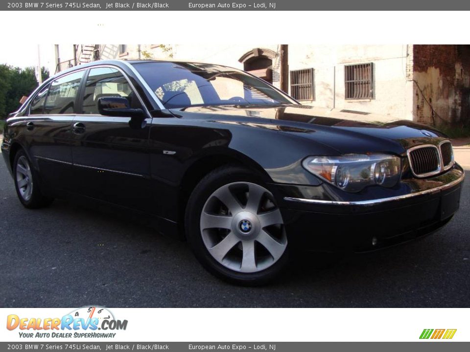 2003 BMW 7 Series 745Li Sedan Jet Black / Black/Black Photo #2