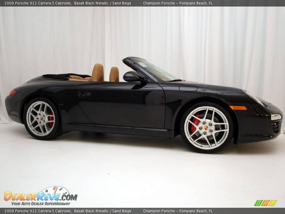 2009 Porsche 911 Carrera S Cabriolet Basalt Black Metallic / Sand Beige Photo #3