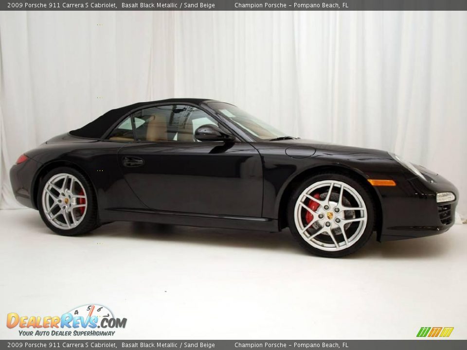 2009 Porsche 911 Carrera S Cabriolet Basalt Black Metallic / Sand Beige Photo #4