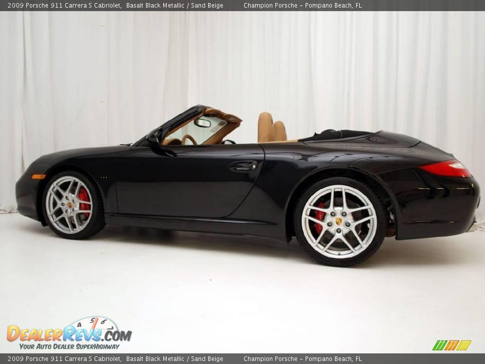2009 Porsche 911 Carrera S Cabriolet Basalt Black Metallic / Sand Beige Photo #8