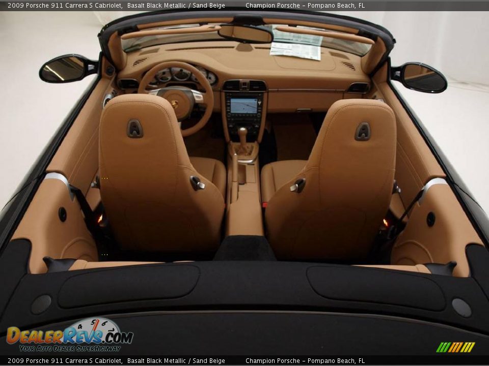 2009 Porsche 911 Carrera S Cabriolet Basalt Black Metallic / Sand Beige Photo #17