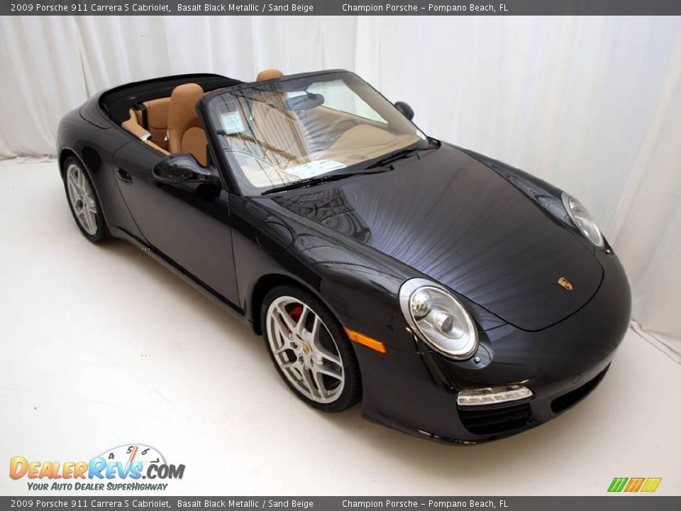 2009 Porsche 911 Carrera S Cabriolet Basalt Black Metallic / Sand Beige Photo #23