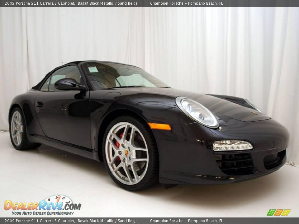 2009 Porsche 911 Carrera S Cabriolet Basalt Black Metallic / Sand Beige Photo #24