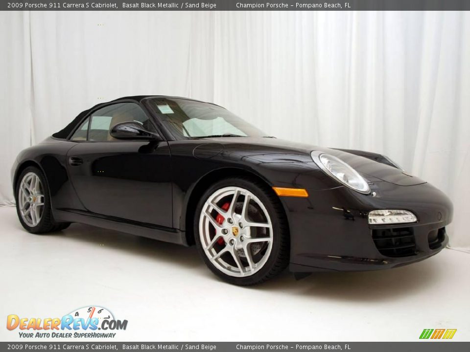 2009 Porsche 911 Carrera S Cabriolet Basalt Black Metallic / Sand Beige Photo #25
