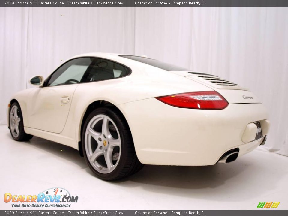 2009 Porsche 911 Carrera Coupe Cream White / Black/Stone Grey Photo #4