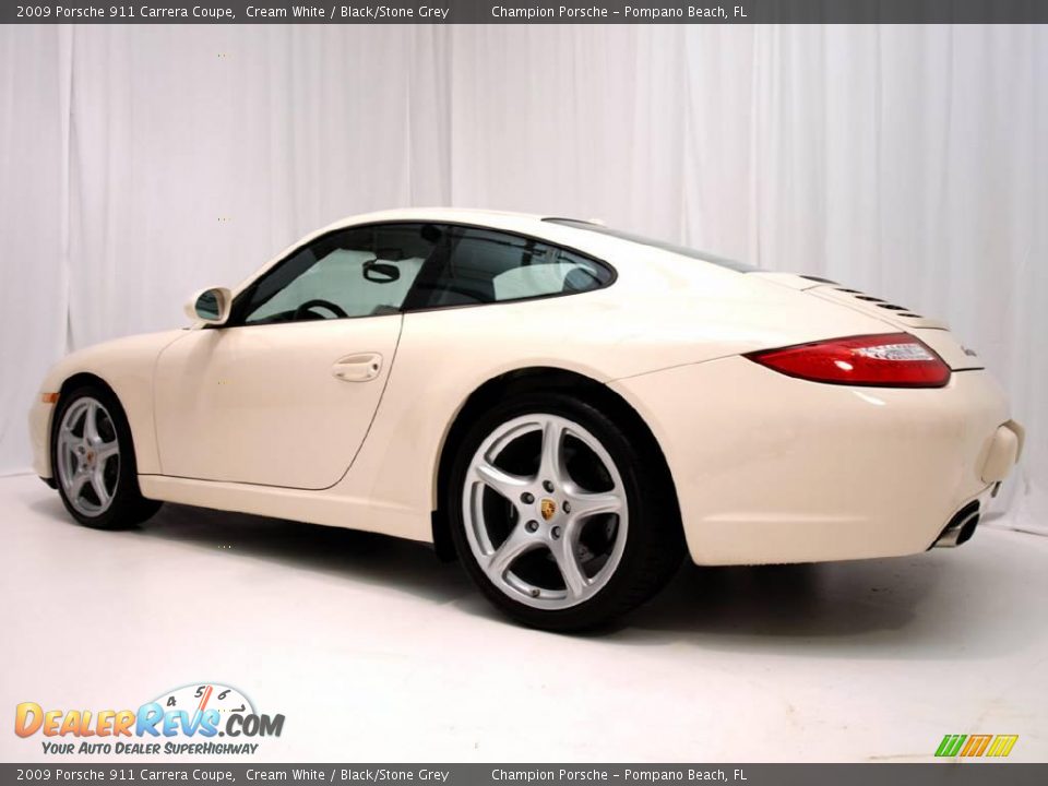 2009 Porsche 911 Carrera Coupe Cream White / Black/Stone Grey Photo #5