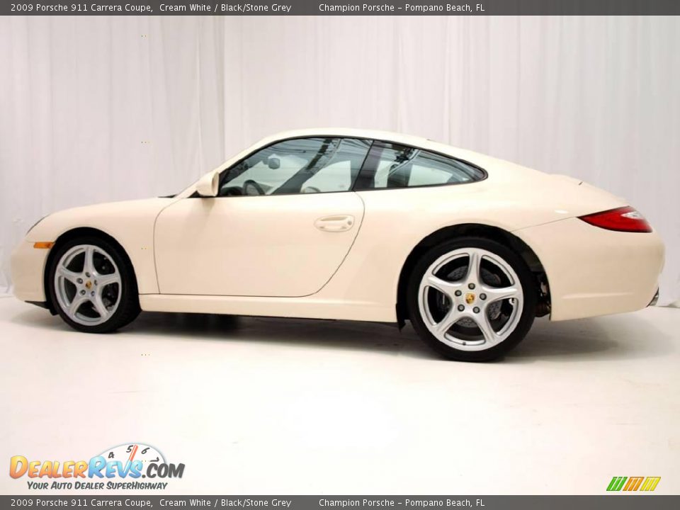 2009 Porsche 911 Carrera Coupe Cream White / Black/Stone Grey Photo #6