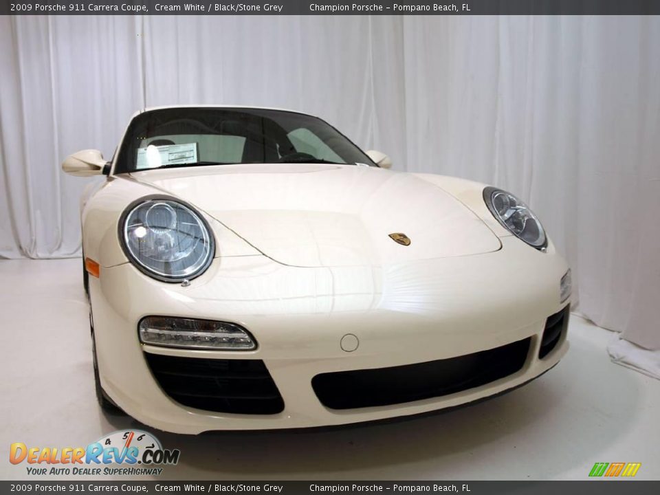 2009 Porsche 911 Carrera Coupe Cream White / Black/Stone Grey Photo #7