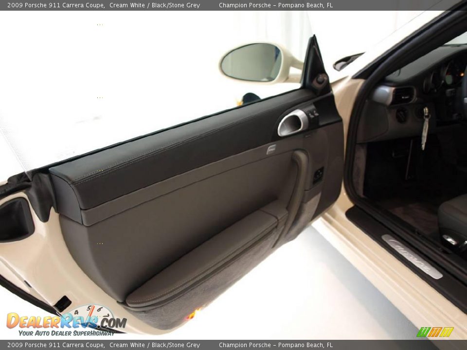 2009 Porsche 911 Carrera Coupe Cream White / Black/Stone Grey Photo #8