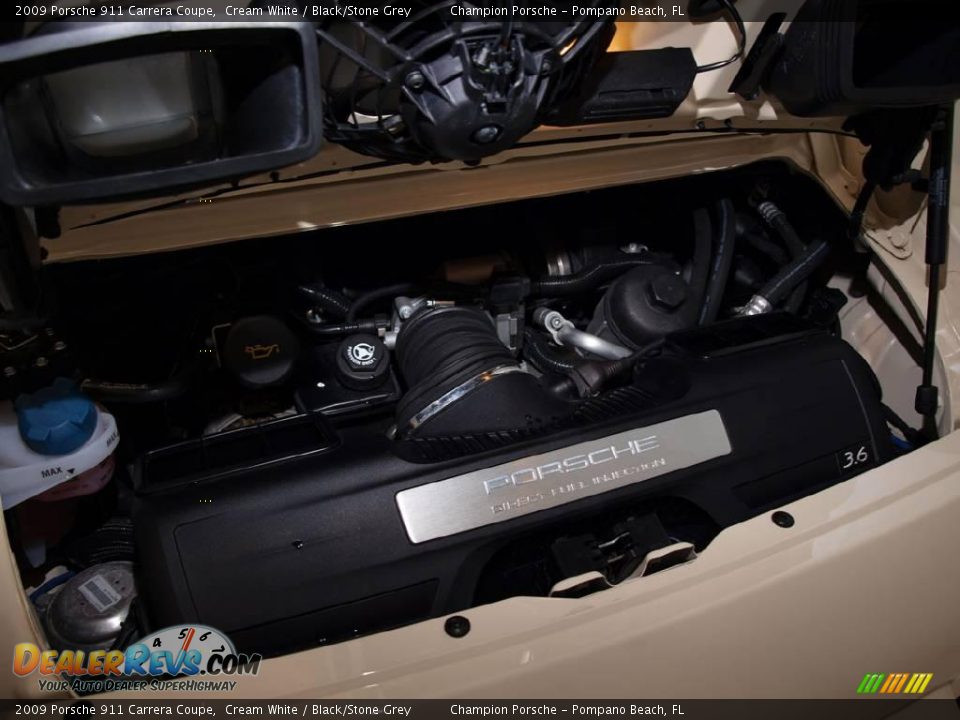 2009 Porsche 911 Carrera Coupe Cream White / Black/Stone Grey Photo #16