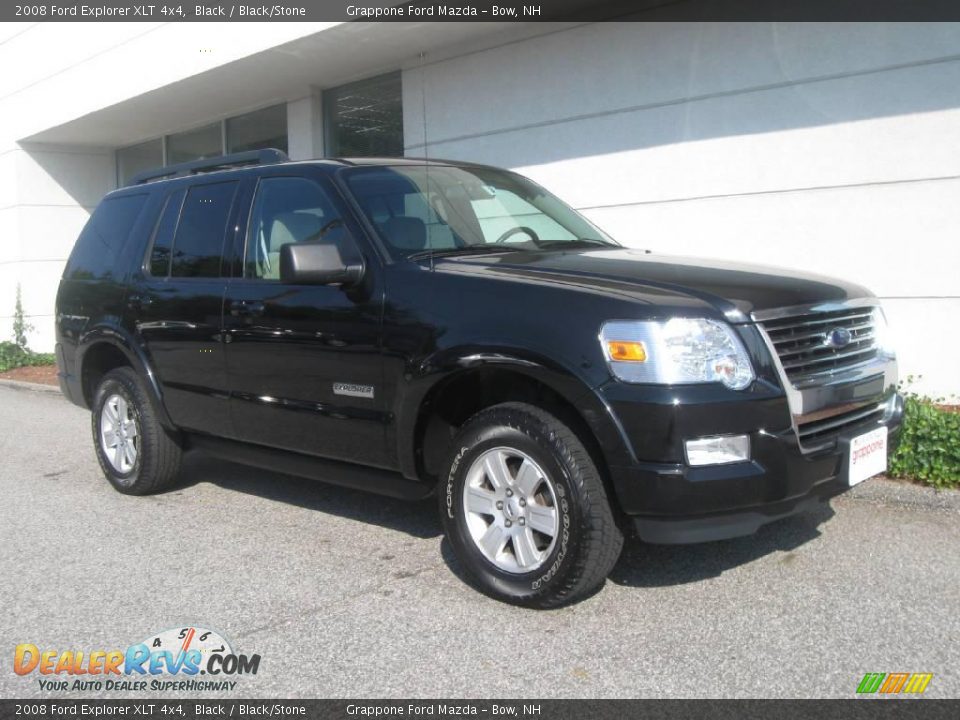 2008 Ford Explorer XLT 4x4 Black / Black/Stone Photo #1