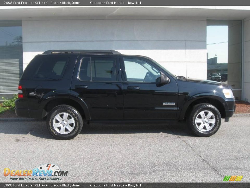 2008 Ford Explorer XLT 4x4 Black / Black/Stone Photo #2