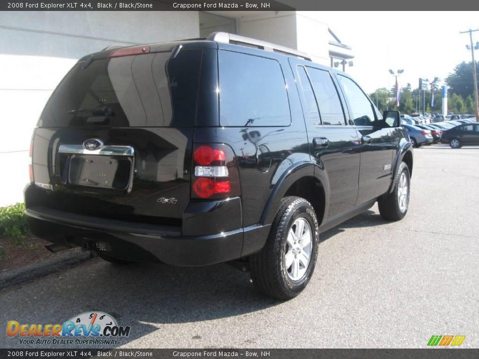 2008 Ford Explorer XLT 4x4 Black / Black/Stone Photo #3