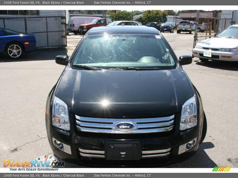 2008 Ford Fusion SEL V6 Black Ebony / Charcoal Black Photo #2