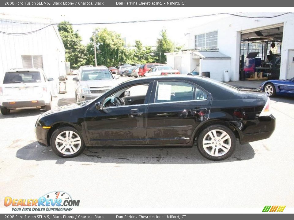 2008 Ford Fusion SEL V6 Black Ebony / Charcoal Black Photo #4
